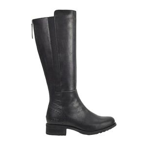 UGG Vinson Riding Rear-Zip Boot, Black Leather Knee High Boots